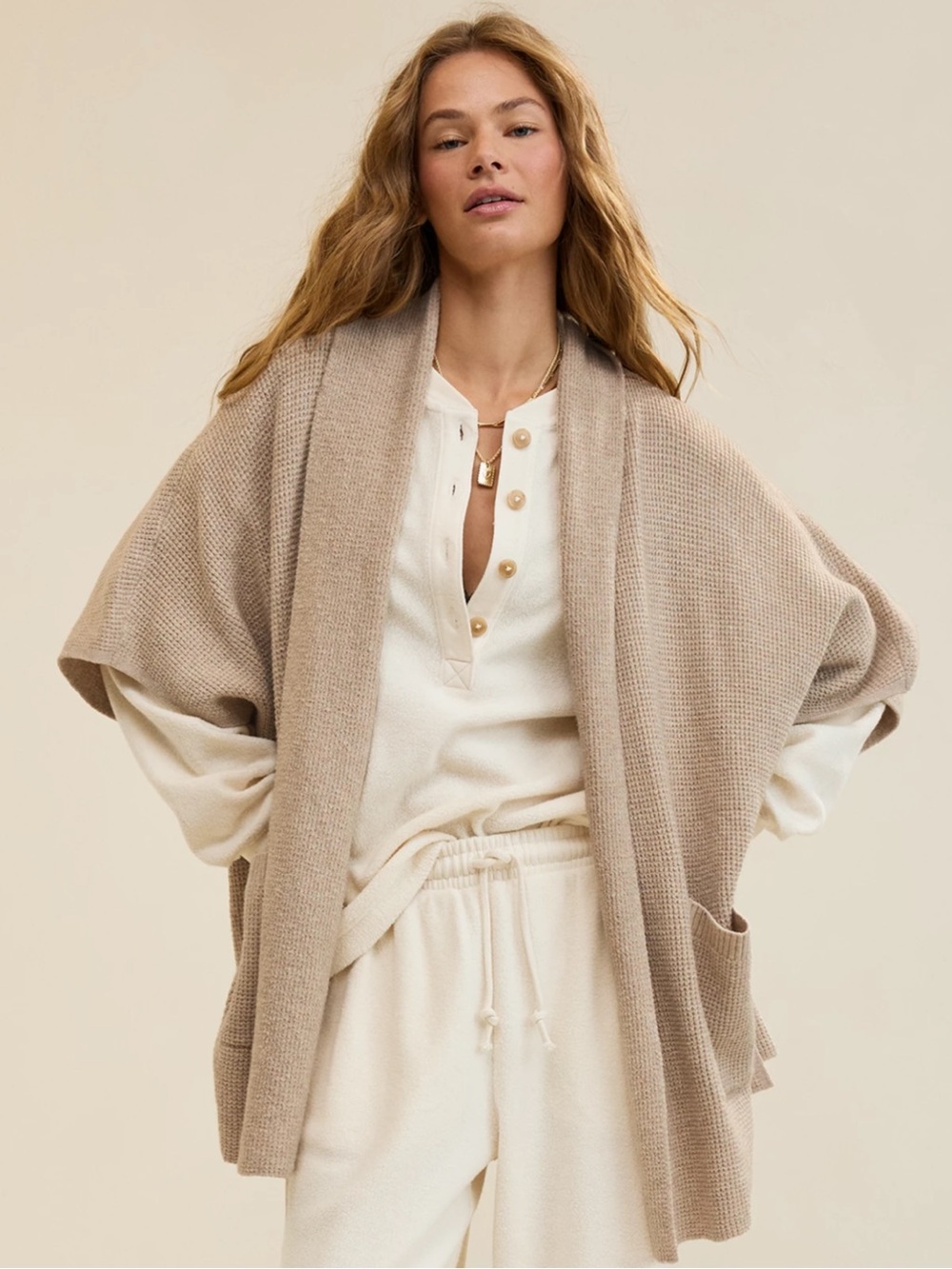NWT Aerie Waffle Shawl Cape Size XS/S
